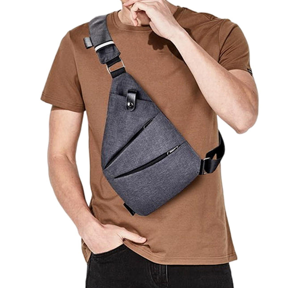 Anti-Theft Sling Men's Sling Crossbody Bag Chest Shoulder Back-Right