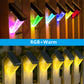 2 Pack LED Solar Powered Light Outdoor Garden Security Wall Fence Gutter Lights