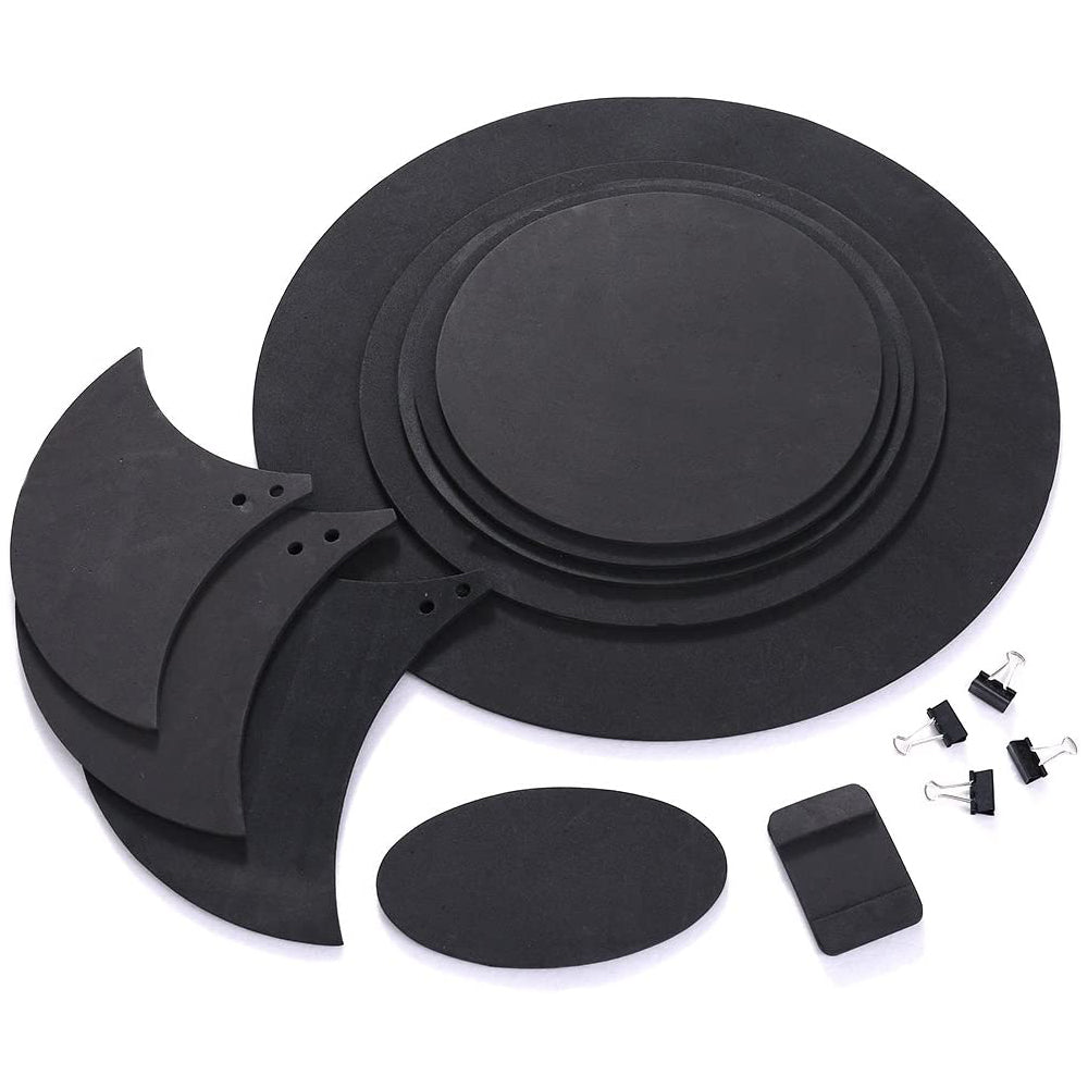 10Pcs Silencer Drumming Practice Pad Silencer Rubber Drum Mute Pads Kit