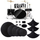 10Pcs Silencer Drumming Practice Pad Silencer Rubber Drum Mute Pads Kit