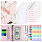 A6 Budget Binder Cash Envelopes Budget Planner with 12 Zipper Cash Envelopes