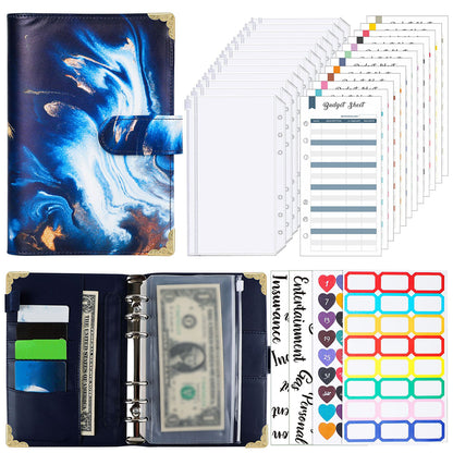 A6 Budget Binder Cash Envelopes Budget Planner with 12 Zipper Cash Envelopes