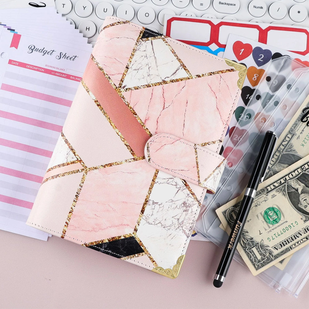 A6 Budget Binder Cash Envelopes Budget Planner with 12 Zipper Cash Envelopes