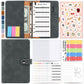 A6 Cash Budget Binder Accounting Book Zipper Bag with 12pcs Zipper Envelopes