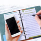 A6 Cash Budget Binder Accounting Book Zipper Bag with 12pcs Zipper Envelopes