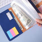 A6 Cash Budget Binder Accounting Book Zipper Bag with 12pcs Zipper Envelopes