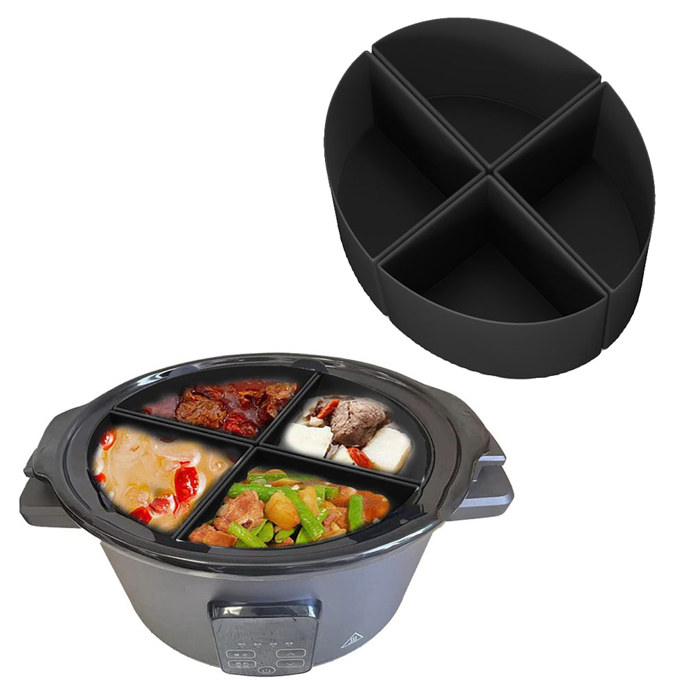 Slow Cooker Divider Liner Reusable Leakproof Silicone Crock Pot Divider