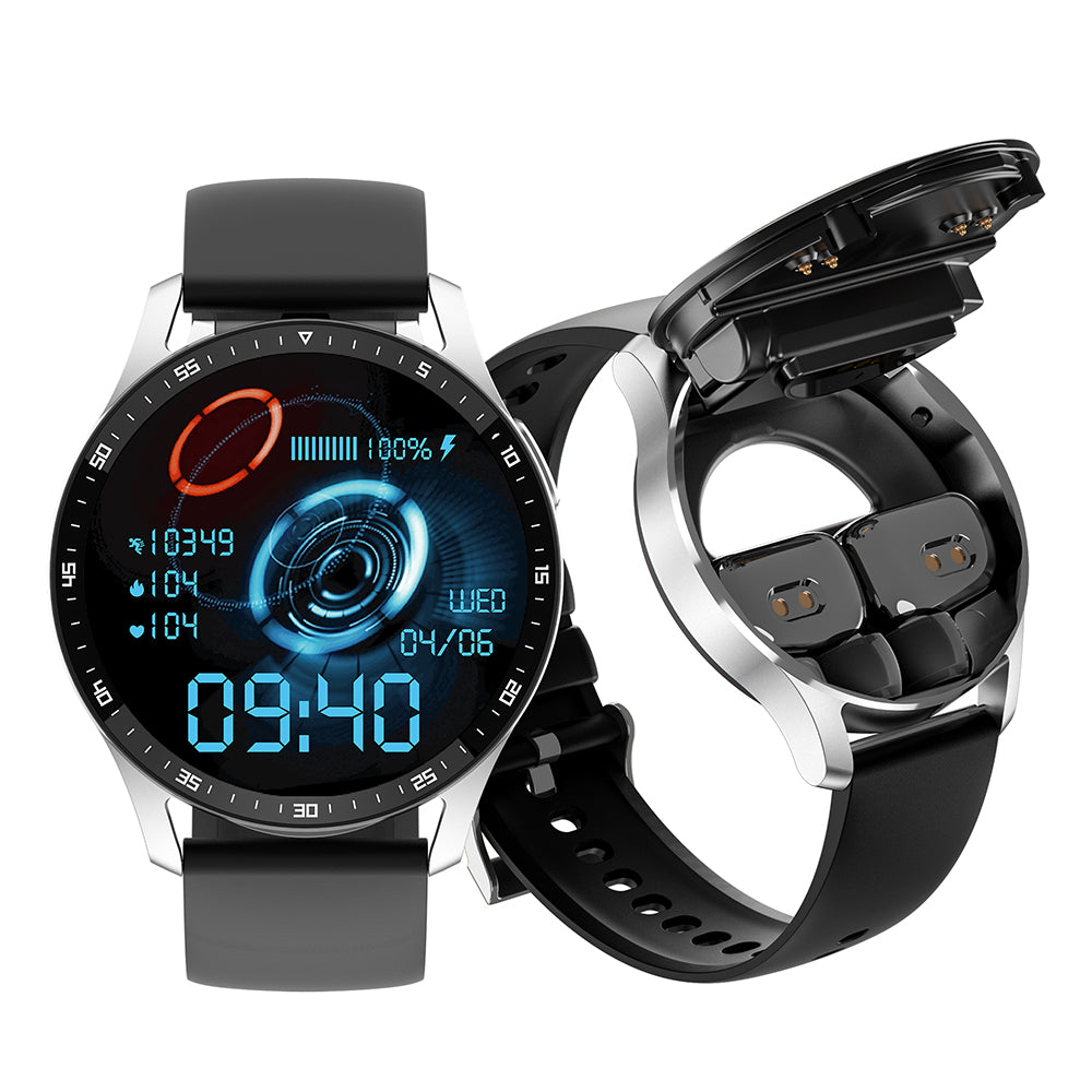 X7 Waterproof Smart Watch Touch Screen Sports Fitness Tracker Heart Rate Monitor with TWS Bluetooth Earphones