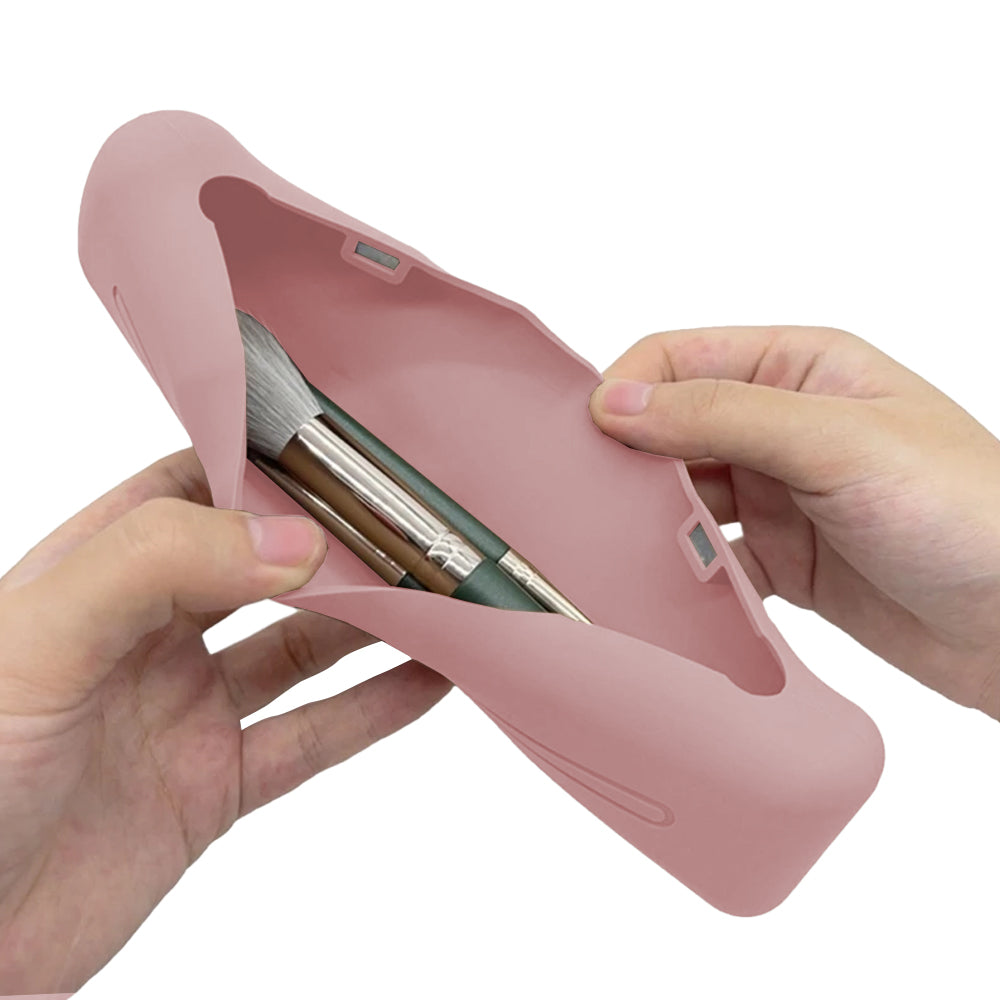 Portable Travel Makeup Brush Holder Silicone Makeup Brush Case Bag