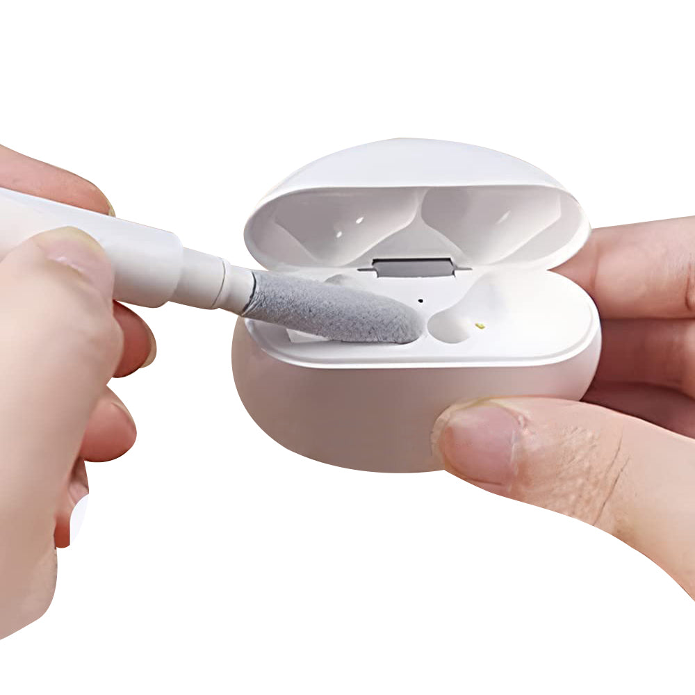 2Pcs 3 in 1 Bluetooth Earbuds Cleaning Pen Multifunction Cleaner Kit with Soft Brush