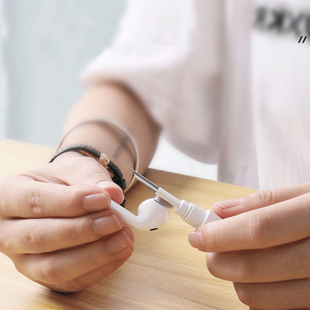 2Pcs 3 in 1 Bluetooth Earbuds Cleaning Pen Multifunction Cleaner Kit with Soft Brush