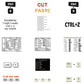 60Pcs Laptop Keyboard Shortcuts Stickers DIY Phone Shortcuts Decal