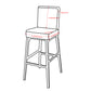 4Pcs Cafe Bar Stool Jacquard Covers Stretch Dining Room Armless Chair Slipcover