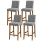 4Pcs Cafe Bar Stool Jacquard Covers Stretch Dining Room Armless Chair Slipcover