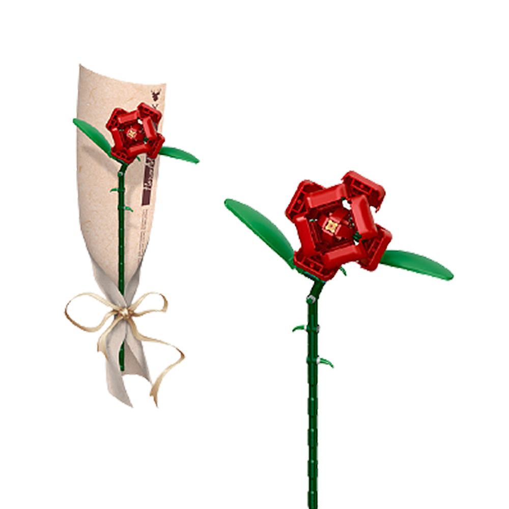 DIY Artificial Flowers Bouquet Building Blocks Set Toy Ornament