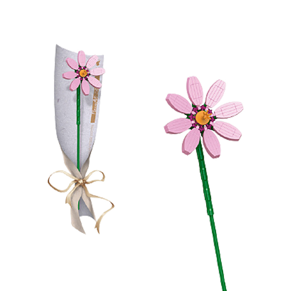 DIY Artificial Flowers Bouquet Building Blocks Set Toy Ornament
