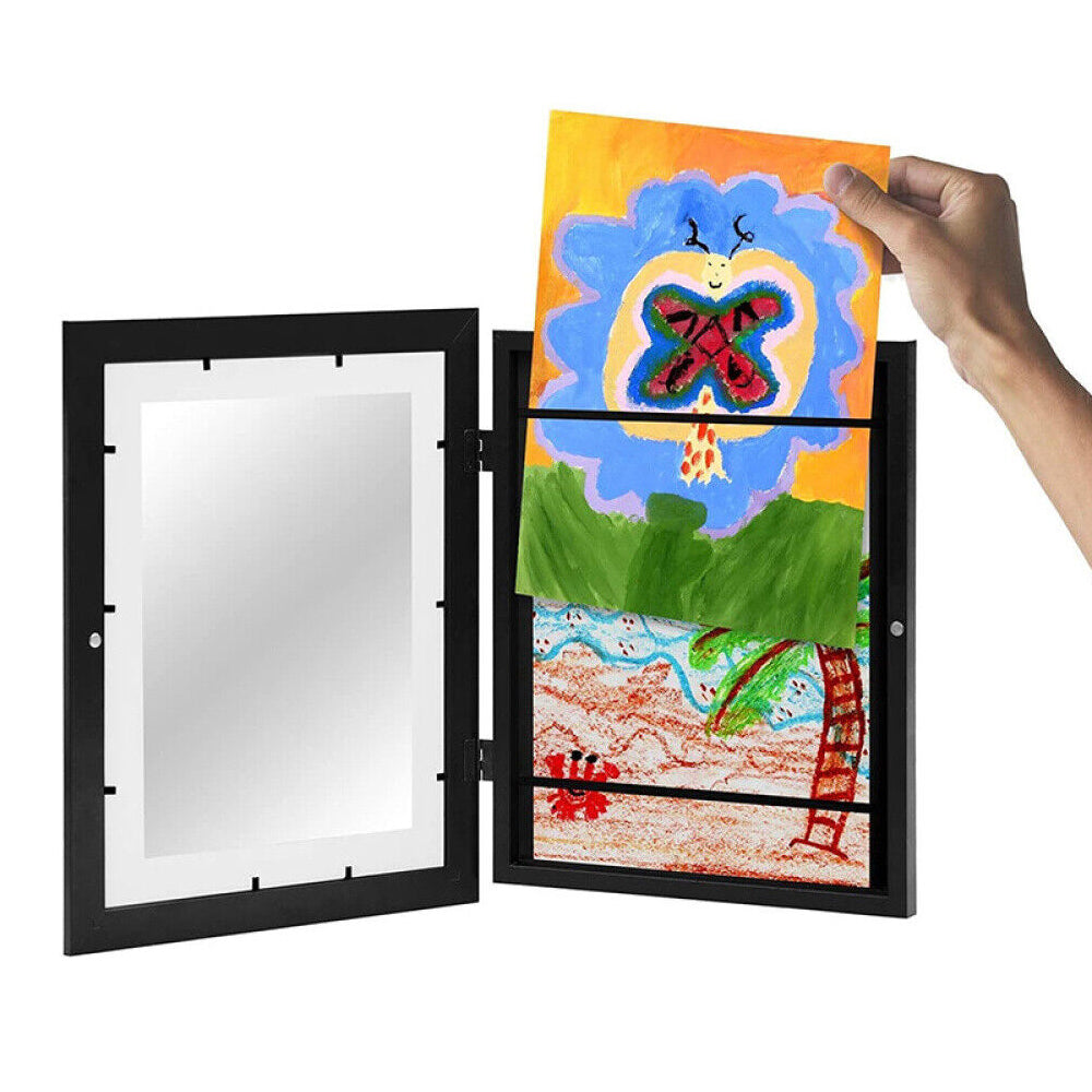 Kids Art Frames Wooden Artwork Display FrameWorks for A4 Paper