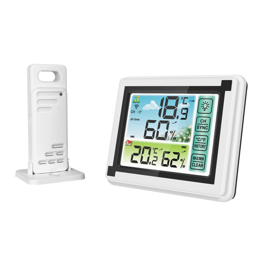 Wireless Weather Station Indoor Outdoor Thermometer Digital Humidity Monitor-1 Weather Station with 1 Sensor