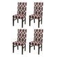 4Pcs Elastic Dining Chair Protective Covers for Home Use