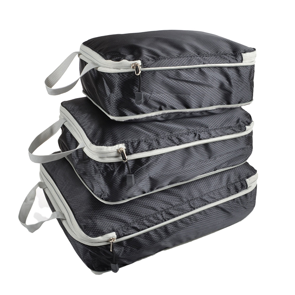 Set of 3Pcs Travel Compressible Packing Cube Luggage Organizer