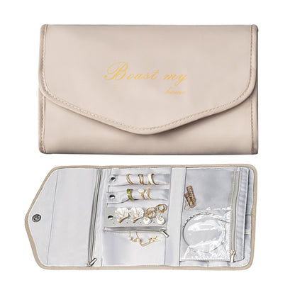 Foldable Travel Jewelry Organizer Case for Rings Necklaces Bracelets Earrings