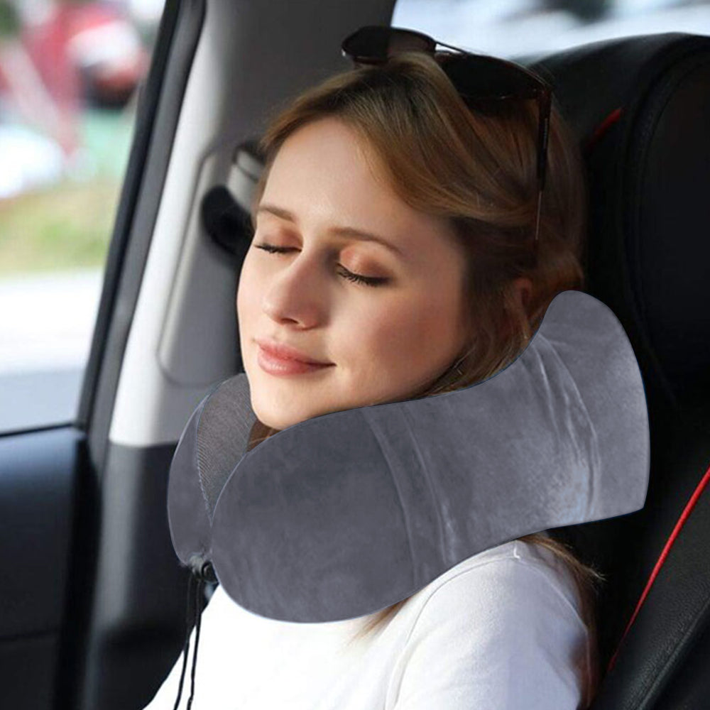 Travel Memory Foam Sleeping Neck Pillow with Eyemask and Earplugs