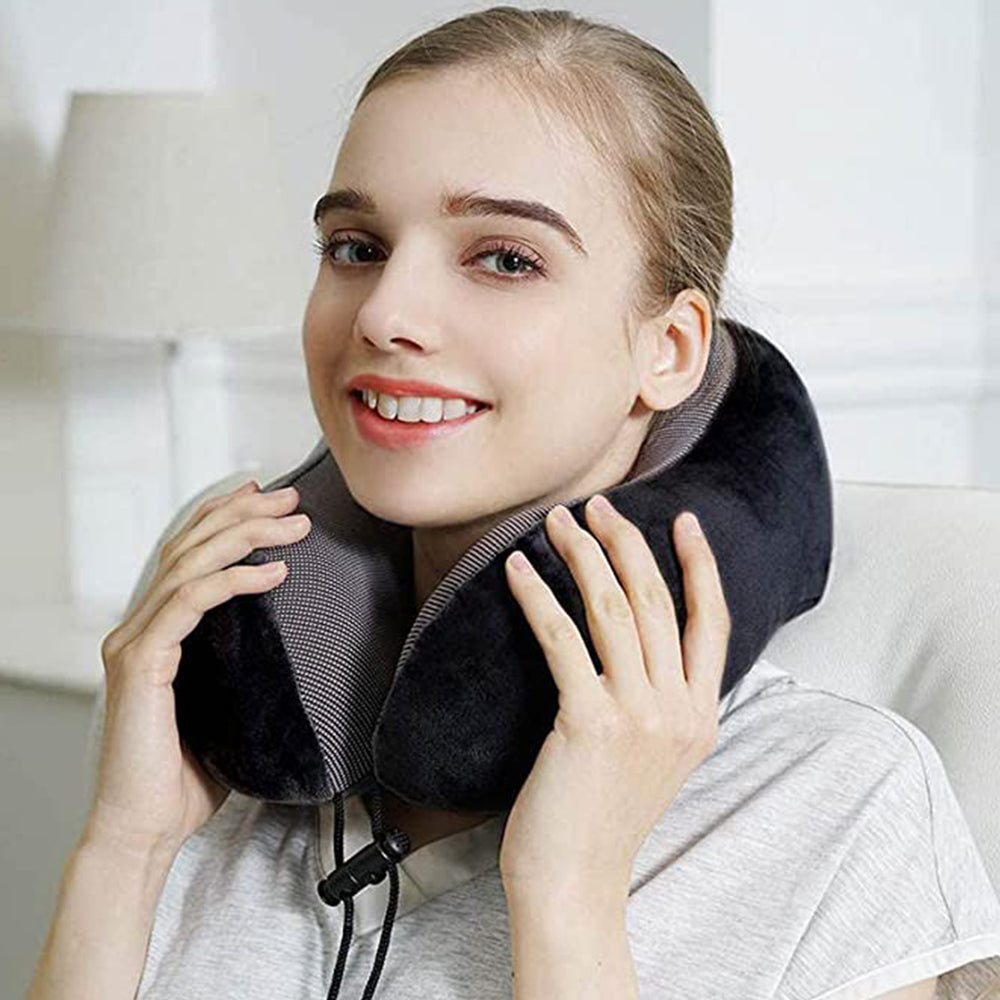 Travel Memory Foam Sleeping Neck Pillow with Eyemask and Earplugs