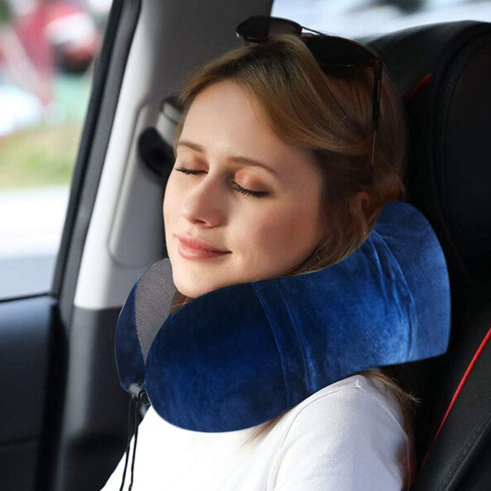 Travel Memory Foam Sleeping Neck Pillow with Eyemask and Earplugs