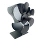 6 Blades ECO Heat Powered Wood Stove Fireplace Fan