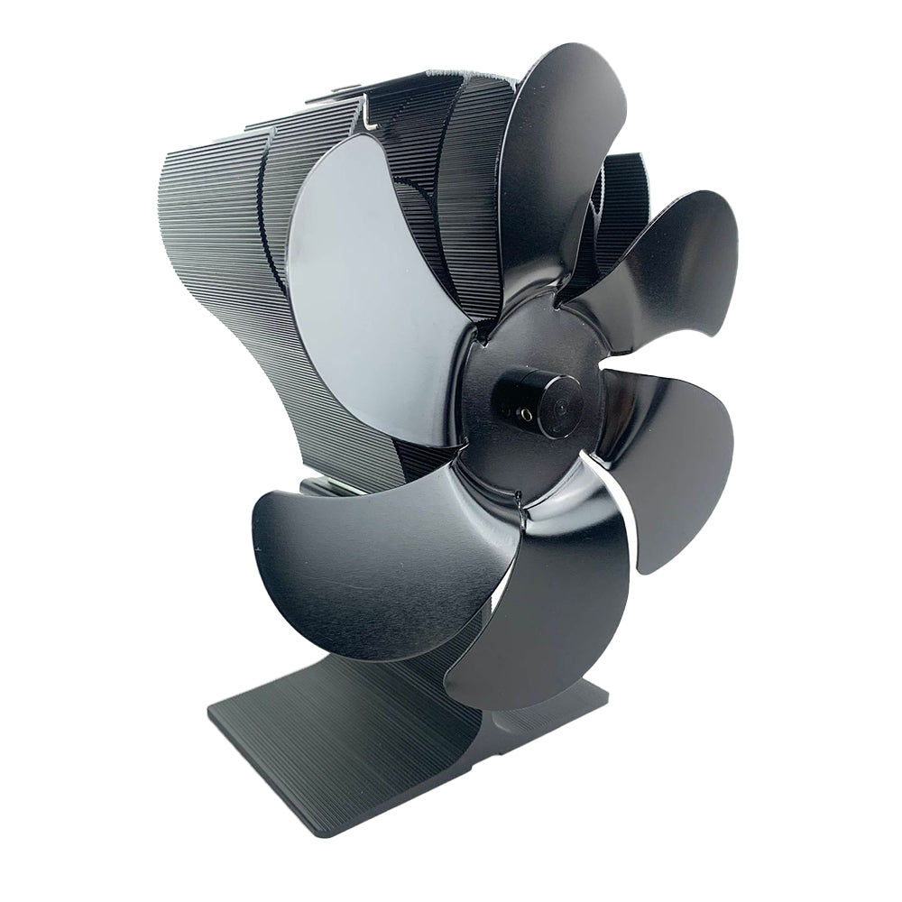 6 Blades ECO Heat Powered Wood Stove Fireplace Fan