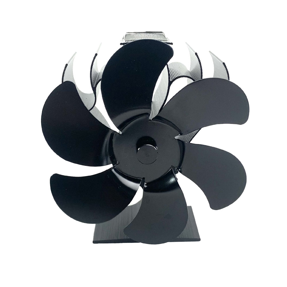 6 Blades ECO Heat Powered Wood Stove Fireplace Fan