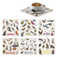 Set of 6 Square Funny Bird Pun Coasters