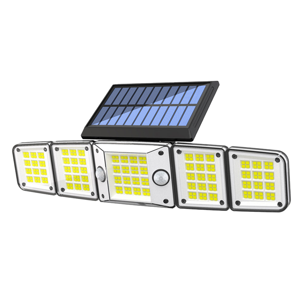 5 Heads Solar Motion Sensor Wall Lights-Integrated Solar Panel