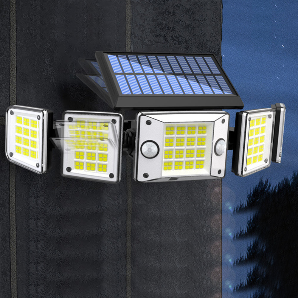 5 Heads Solar Motion Sensor Wall Lights-Integrated Solar Panel