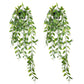2Pcs 65CM Artificial Hanging Plants Fake Potted Hanging Plants