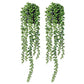 2Pcs 50CM Artificial Hanging Plants Fake Potted Hanging Plants