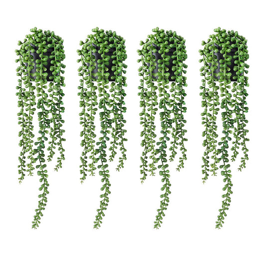 4Pcs 50CM Artificial Hanging Plants Fake Potted Hanging Plants