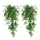 2Pcs 85CM Artificial Hanging Plants Fake Potted Hanging Plants