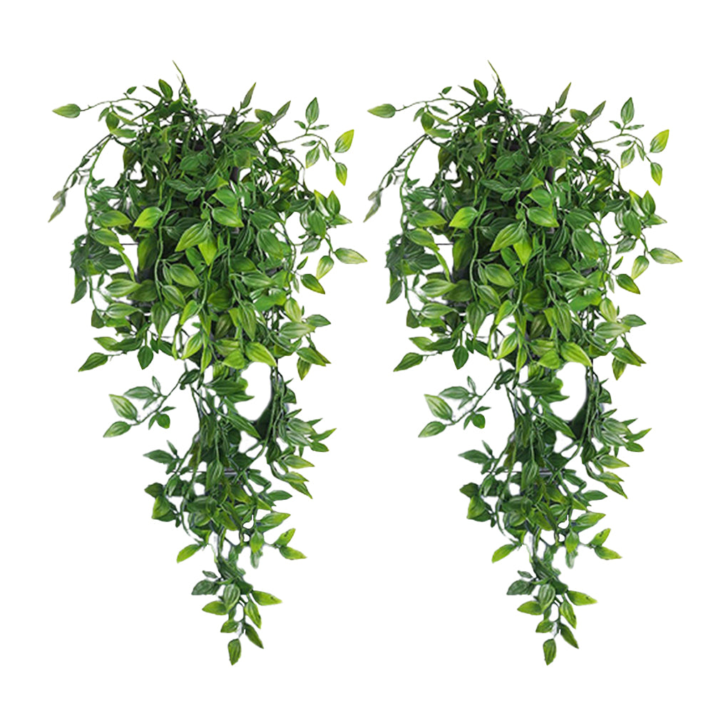 2Pcs 85CM Artificial Hanging Plants Fake Potted Hanging Plants