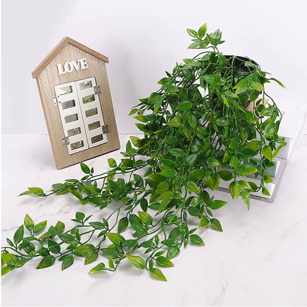 2Pcs 85CM Artificial Hanging Plants Fake Potted Hanging Plants