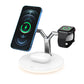2Pcs 3-in-1 USB Wireless Charging Stand-Black and White