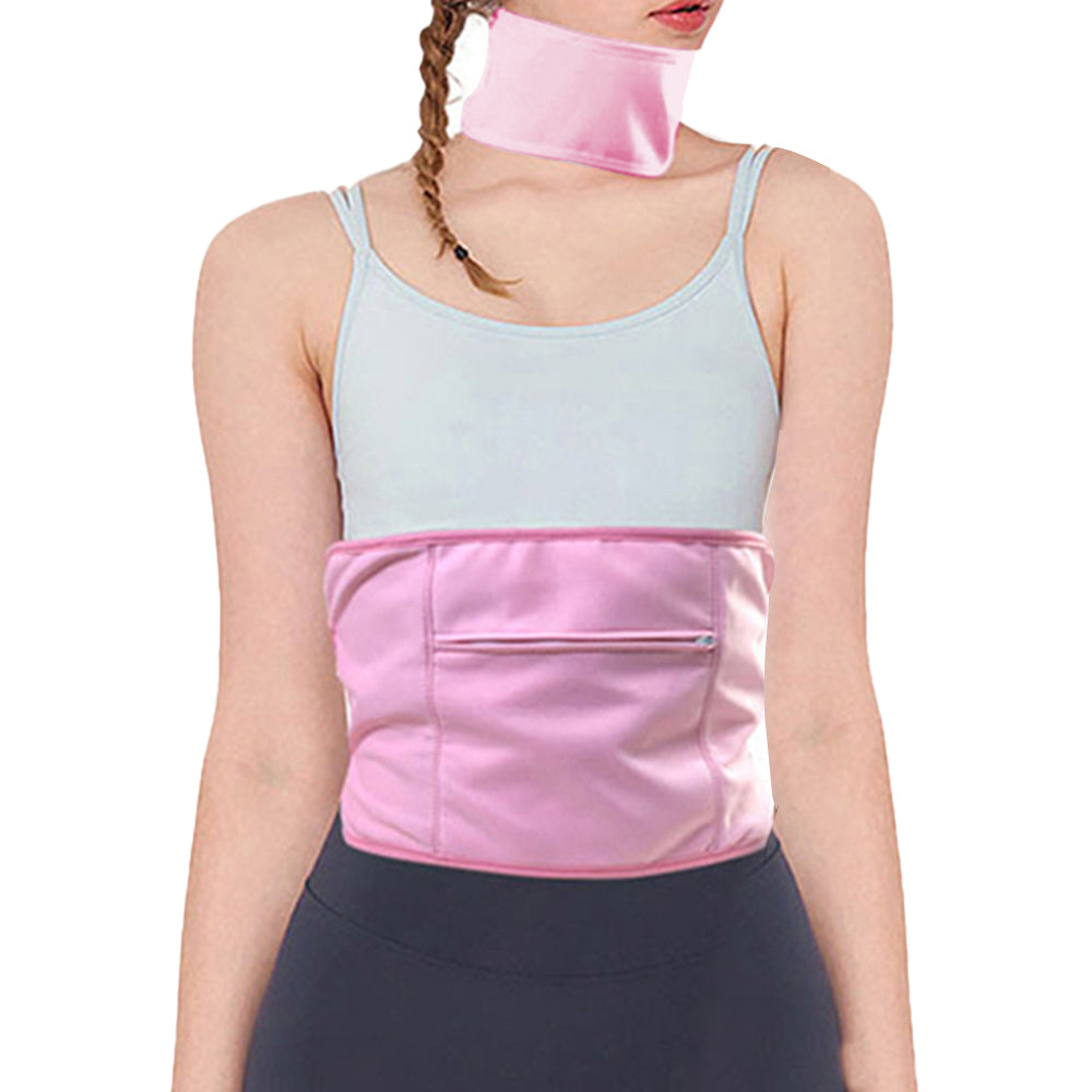 2 Pieces Reusable Compress Castor Oil Wrap Kit for Waist and Neck