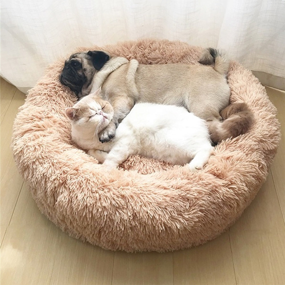 Plush Dog Cat Pet Calming Bed Zipper Cover