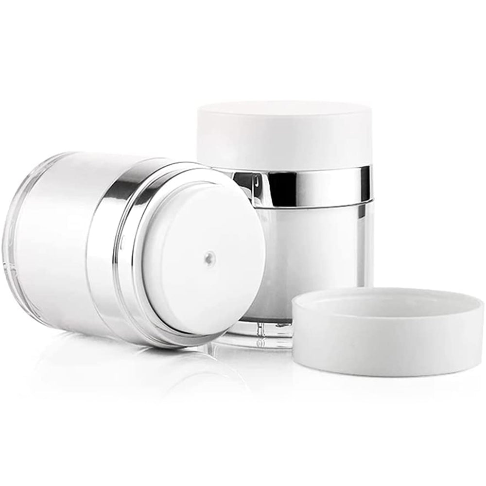 2-Pack Cream Jar Vacuum Bottle Empty Airless Cosmetic Container