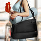 2Pcs Travel Duffel Bag and Toiletry Sports Gym Bag Set with Shoes Compartment