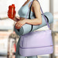 2Pcs Travel Duffel Bag and Toiletry Sports Gym Bag Set with Shoes Compartment