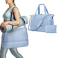 2Pcs Travel Duffel Bag and Toiletry Sports Gym Bag Set with Shoes Compartment
