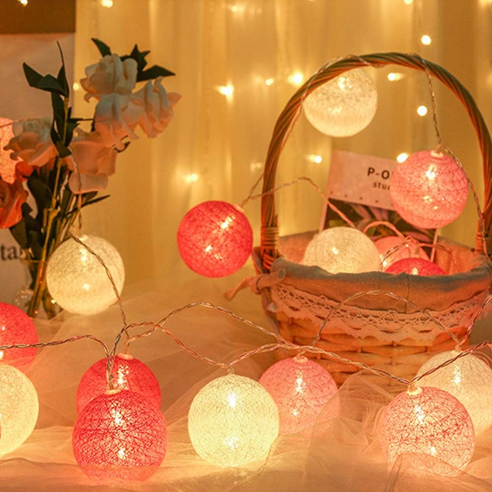 3M 20LED Cotton Ball LED String Light Fairy Light Party Christmas Decorative Lights