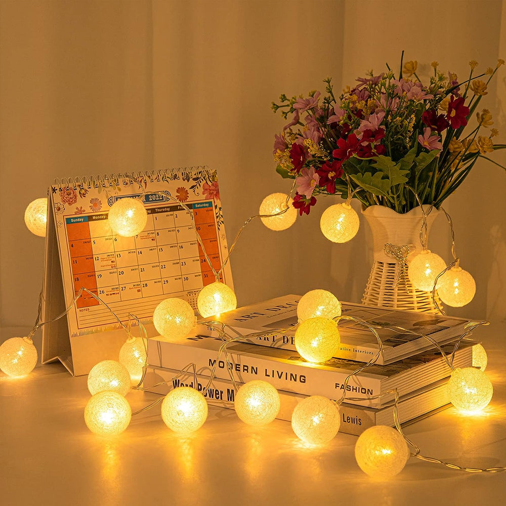 3M 20LED Cotton Ball LED String Light Fairy Light Party Christmas Decorative Lights