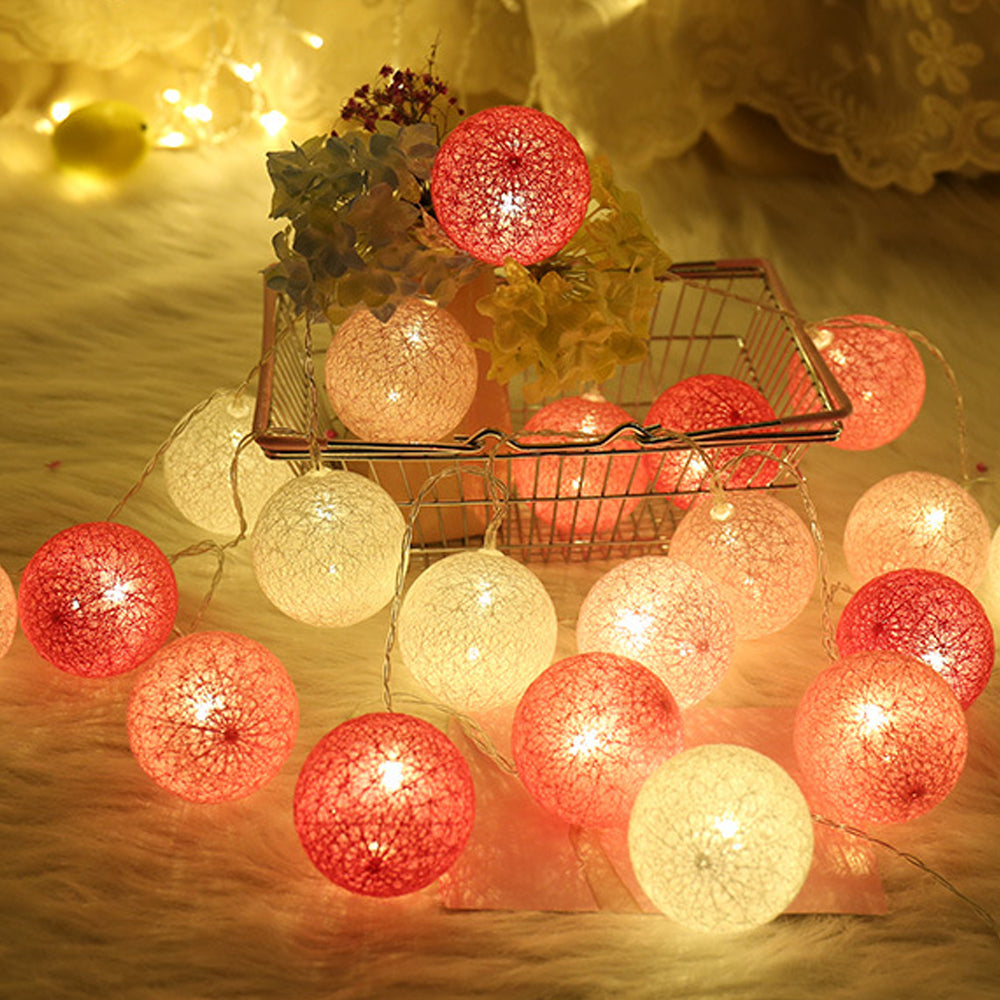 3M 20LED Cotton Ball LED String Light Fairy Light Party Christmas Decorative Lights